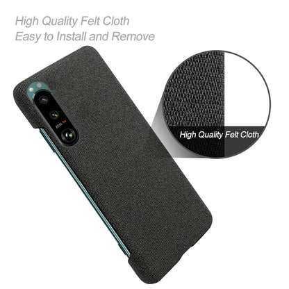 KSQ Cloth Coated Plastic Well-Protected Back Case for Sony Xperia 5 III 5G