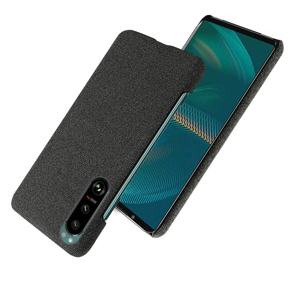 KSQ Cloth Coated Plastic Well-Protected Back Case for Sony Xperia 5 III 5G
