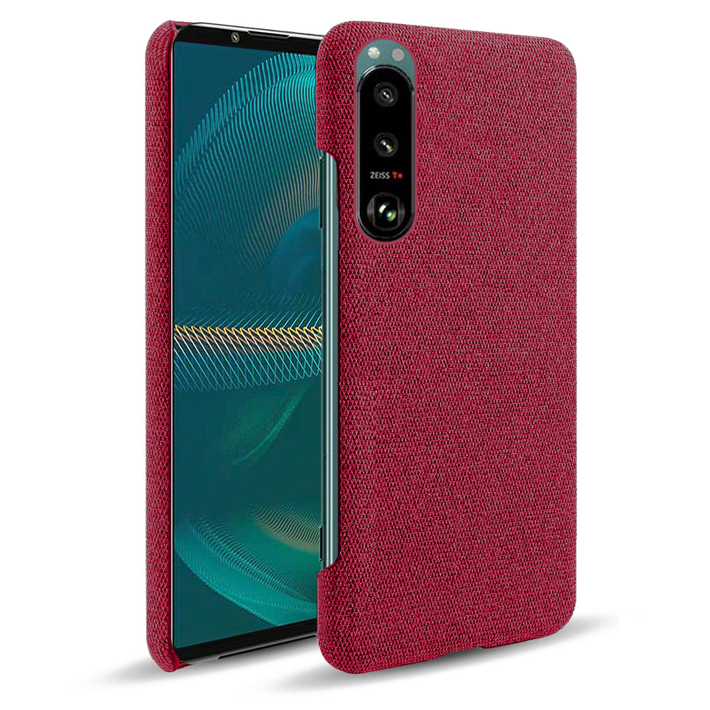 KSQ Cloth Coated Plastic Well-Protected Back Case for Sony Xperia 5 III 5G