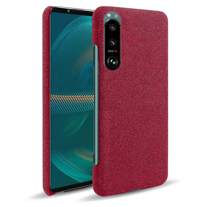 KSQ Cloth Coated Plastic Well-Protected Back Case for Sony Xperia 5 III 5G