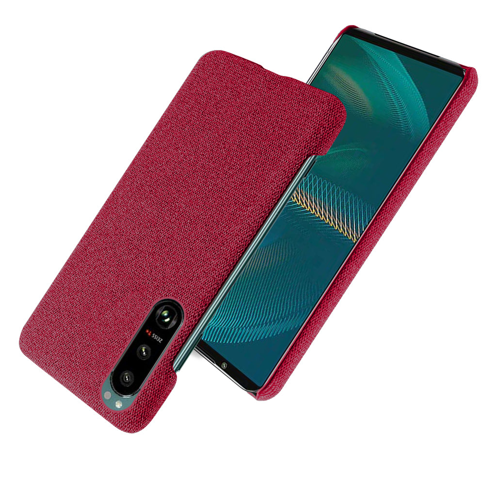 KSQ Cloth Coated Plastic Well-Protected Back Case for Sony Xperia 5 III 5G