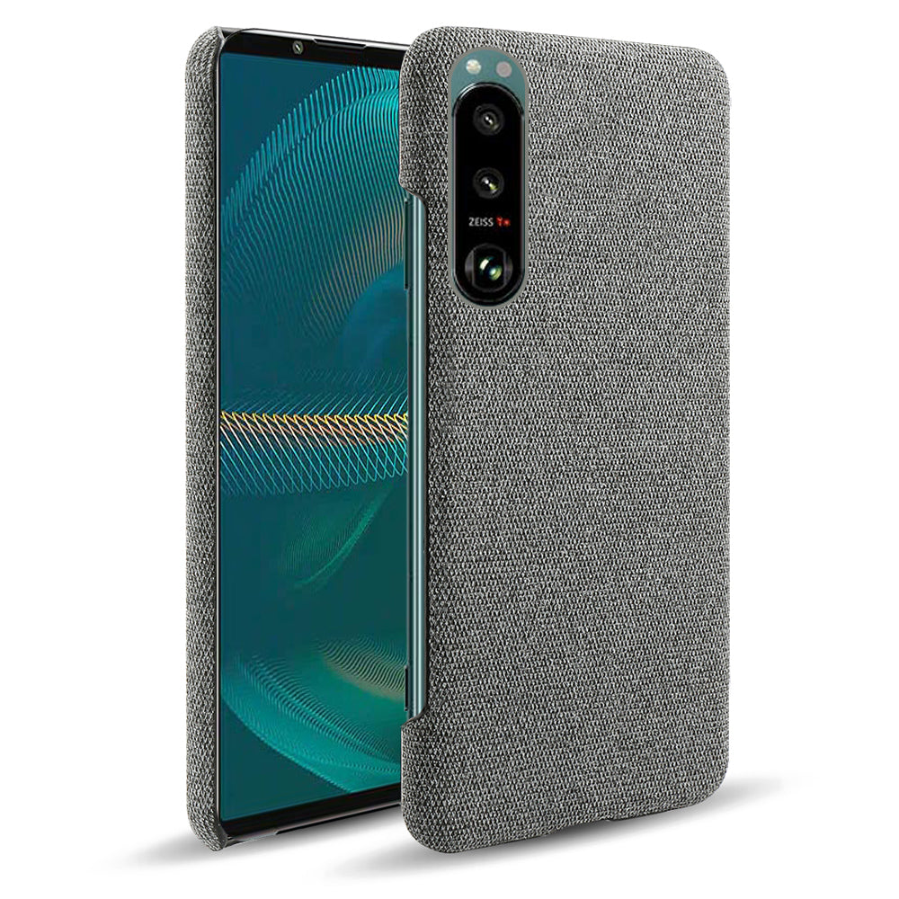 KSQ Cloth Coated Plastic Well-Protected Back Case for Sony Xperia 5 III 5G