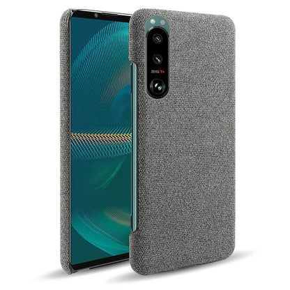 KSQ Cloth Coated Plastic Well-Protected Back Case for Sony Xperia 5 III 5G