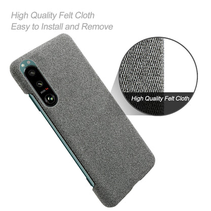 KSQ Cloth Coated Plastic Well-Protected Back Case for Sony Xperia 5 III 5G