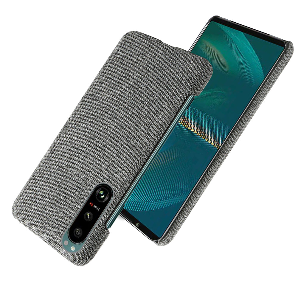 KSQ Cloth Coated Plastic Well-Protected Back Case for Sony Xperia 5 III 5G