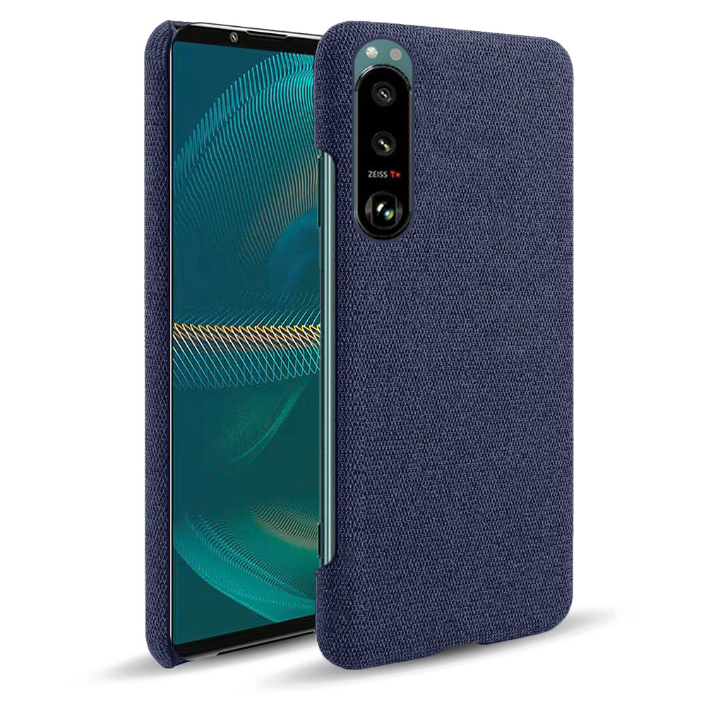 KSQ Cloth Coated Plastic Well-Protected Back Case for Sony Xperia 5 III 5G