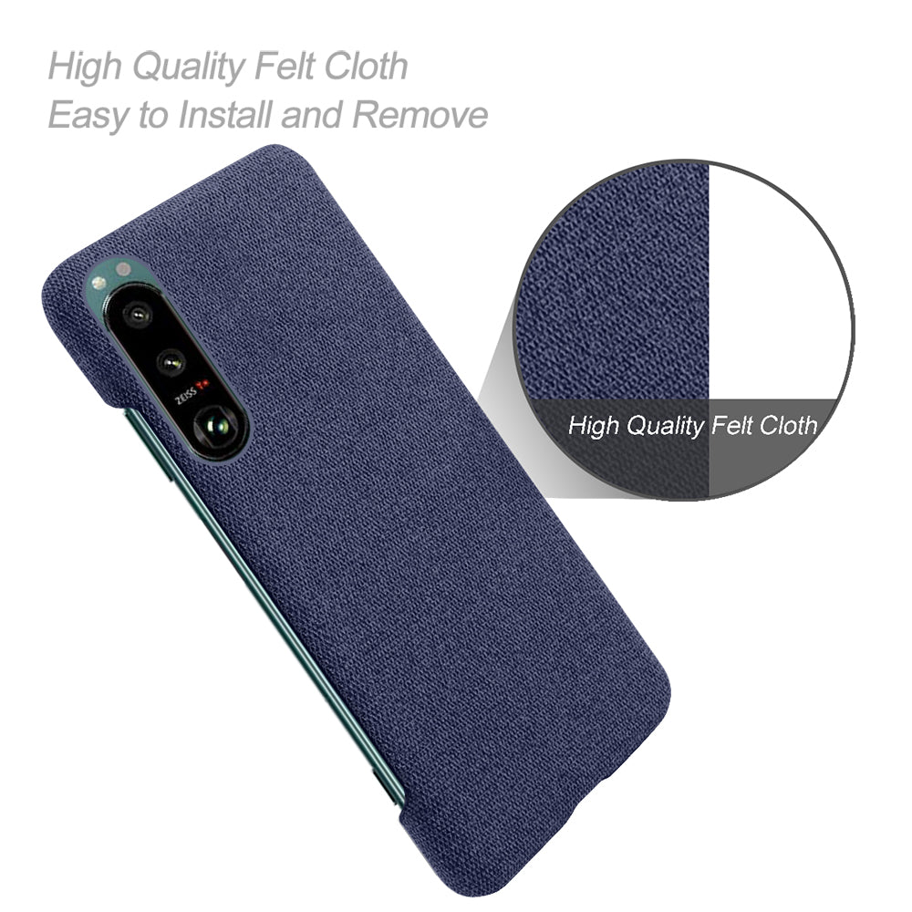 KSQ Cloth Coated Plastic Well-Protected Back Case for Sony Xperia 5 III 5G