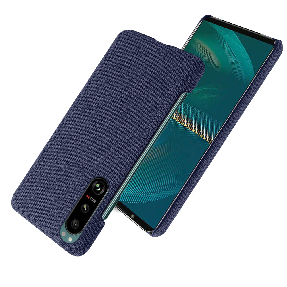 KSQ Cloth Coated Plastic Well-Protected Back Case for Sony Xperia 5 III 5G