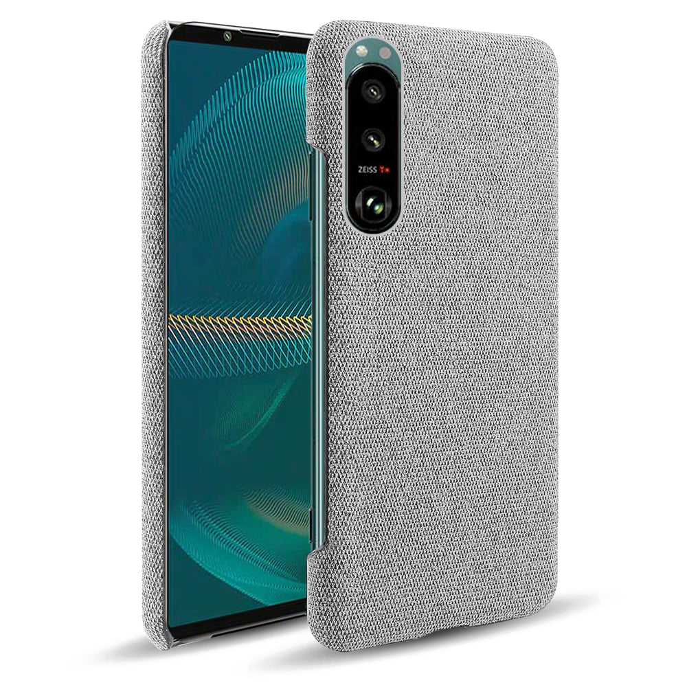 KSQ Cloth Coated Plastic Well-Protected Back Case for Sony Xperia 5 III 5G