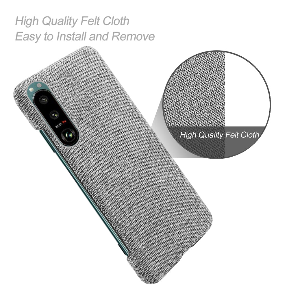 KSQ Cloth Coated Plastic Well-Protected Back Case for Sony Xperia 5 III 5G