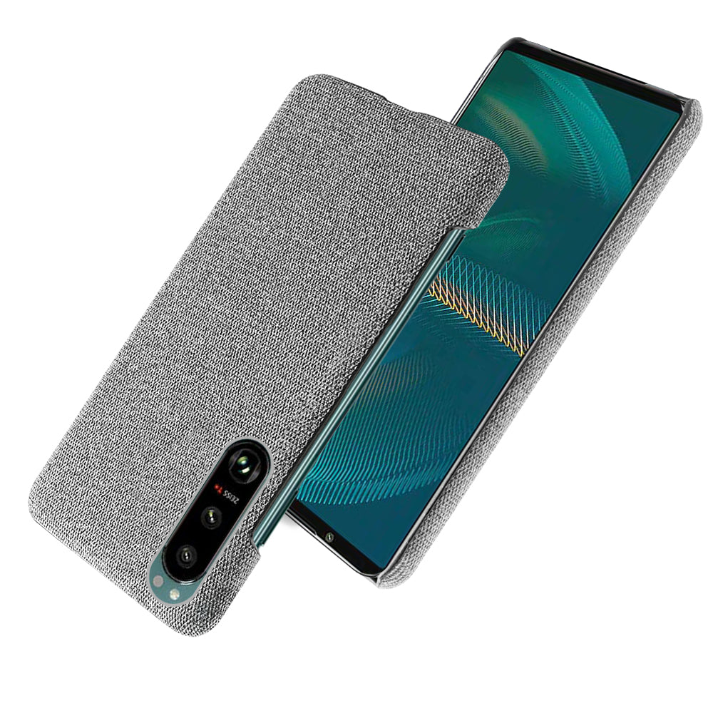 KSQ Cloth Coated Plastic Well-Protected Back Case for Sony Xperia 5 III 5G