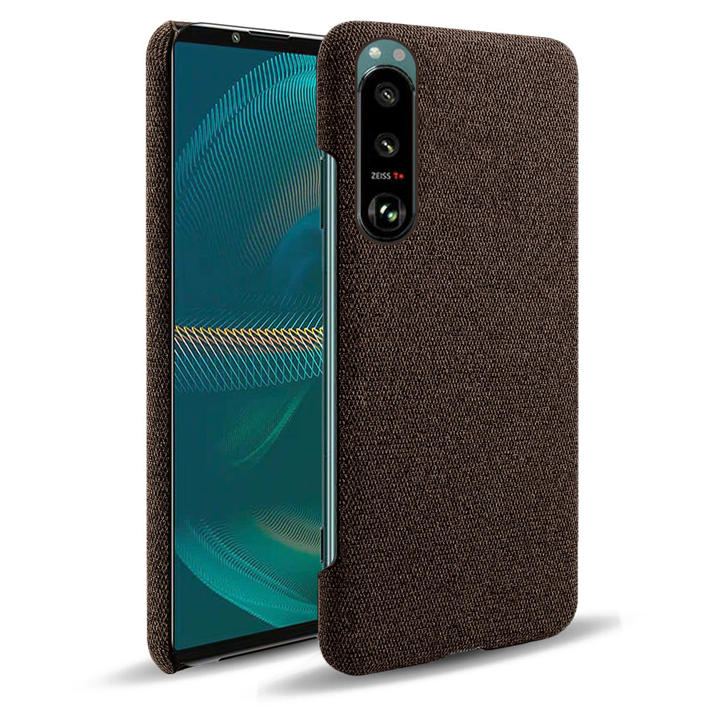 KSQ Cloth Coated Plastic Well-Protected Back Case for Sony Xperia 5 III 5G