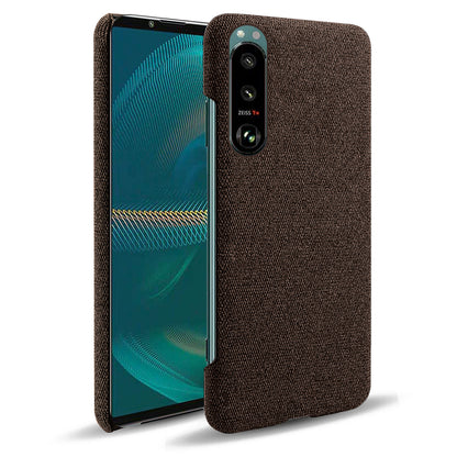 KSQ Cloth Coated Plastic Well-Protected Back Case for Sony Xperia 5 III 5G