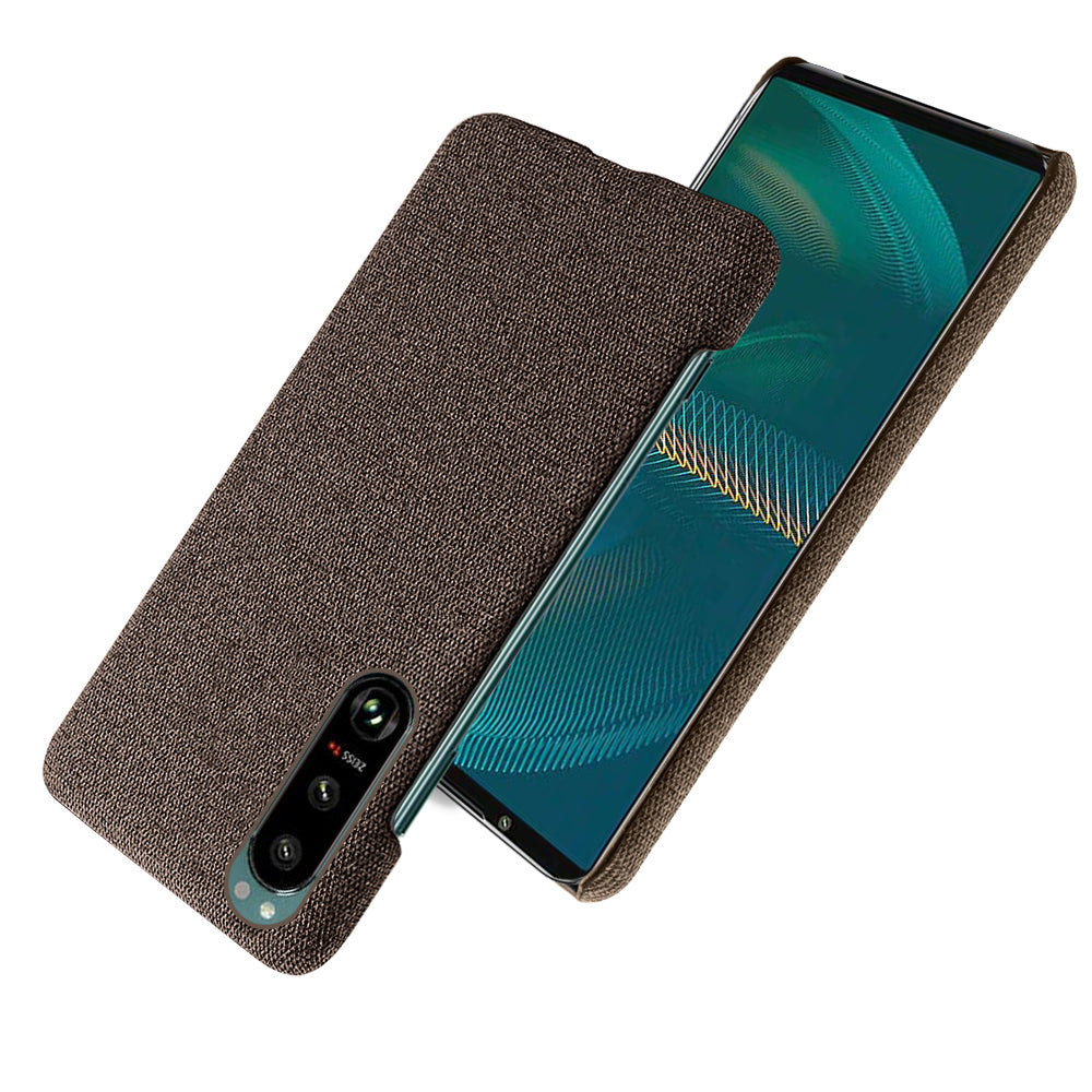 KSQ Cloth Coated Plastic Well-Protected Back Case for Sony Xperia 5 III 5G