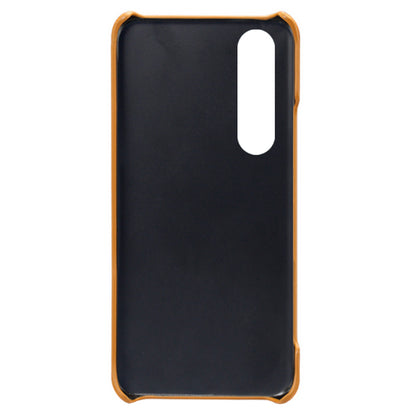 KSQ Double Card Slots PU Leather Coated PC Cover Case for Sony Xperia 5 III 5G