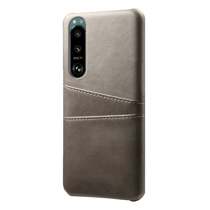 KSQ Double Card Slots PU Leather Coated PC Cover Case for Sony Xperia 5 III 5G