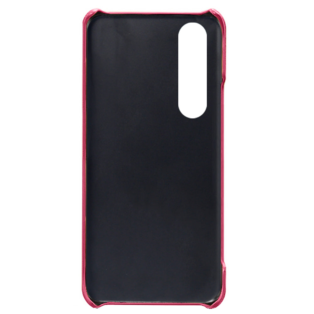KSQ Double Card Slots PU Leather Coated PC Cover Case for Sony Xperia 5 III 5G