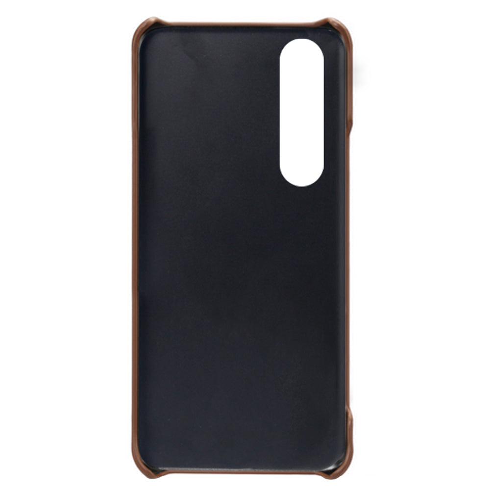 KSQ Double Card Slots PU Leather Coated PC Cover Case for Sony Xperia 5 III 5G