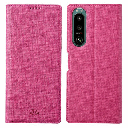 VILI DMX Series Leather Protector Card Holder Cover with Stand for Sony Xperia 5 III 5G
