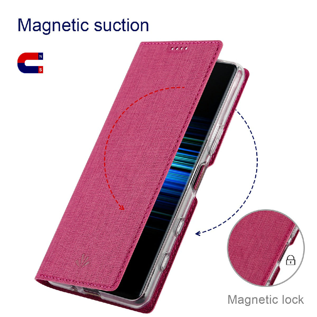 VILI DMX Series Leather Protector Card Holder Cover with Stand for Sony Xperia 5 III 5G