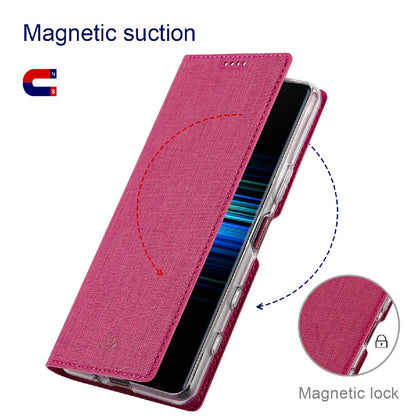 VILI DMX Series Leather Protector Card Holder Cover with Stand for Sony Xperia 5 III 5G