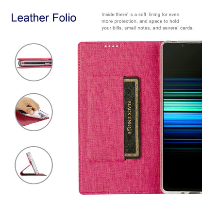 VILI DMX Series Leather Protector Card Holder Cover with Stand for Sony Xperia 5 III 5G