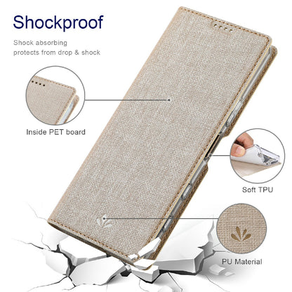 VILI DMX Series Leather Protector Card Holder Cover with Stand for Sony Xperia 5 III 5G
