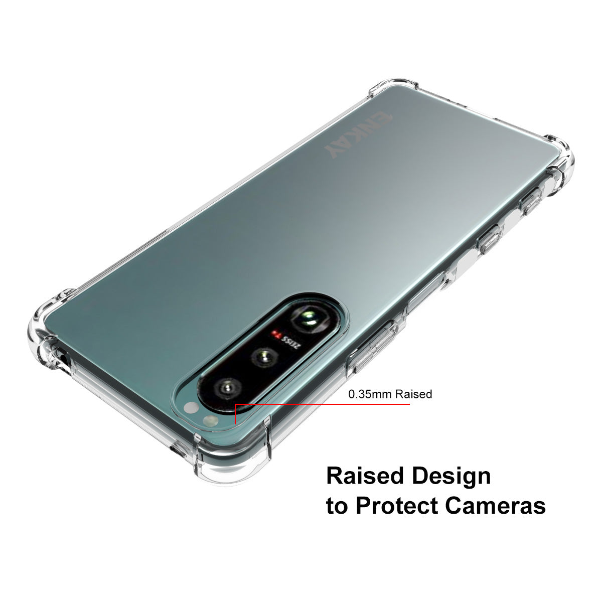 ENKAY HAT PRINCE Transparent Soft TPU Case for Sony Xperia 5 III 5G Anti-Slip Shockproof Phone Protective Cover