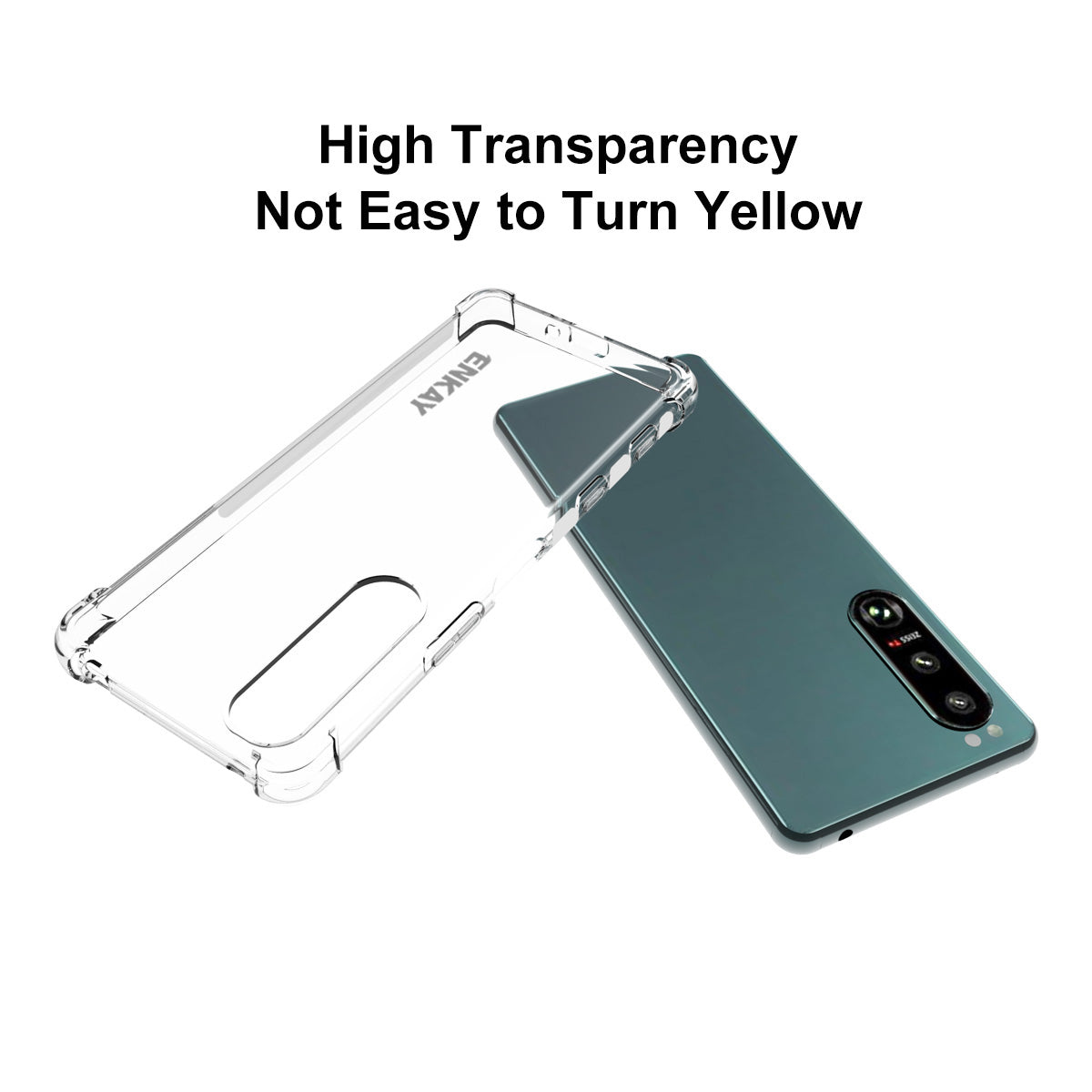 ENKAY HAT PRINCE Transparent Soft TPU Case for Sony Xperia 5 III 5G Anti-Slip Shockproof Phone Protective Cover