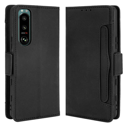 Multiple Card Slots Design Wallet Stand Leather Protection Phone Case Shell for Sony Xperia 5 III 5G