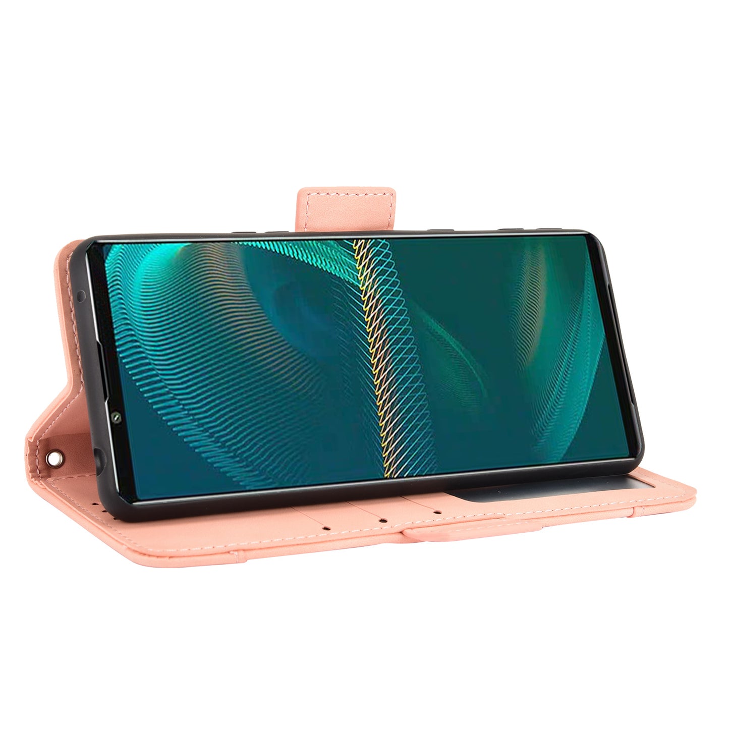 Multiple Card Slots Design Wallet Stand Leather Protection Phone Case Shell for Sony Xperia 5 III 5G