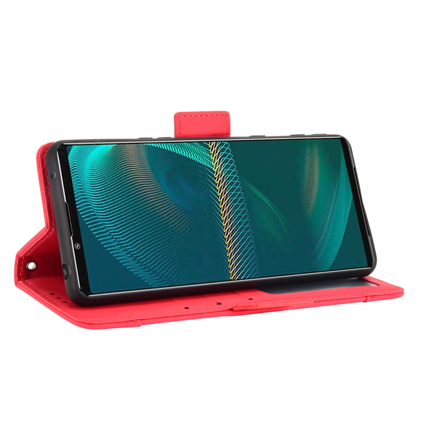 Multiple Card Slots Design Wallet Stand Leather Protection Phone Case Shell for Sony Xperia 5 III 5G
