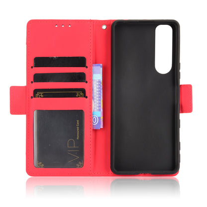 Multiple Card Slots Design Wallet Stand Leather Protection Phone Case Shell for Sony Xperia 5 III 5G