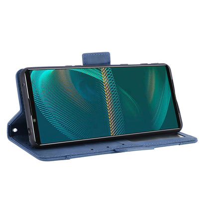 Multiple Card Slots Design Wallet Stand Leather Protection Phone Case Shell for Sony Xperia 5 III 5G
