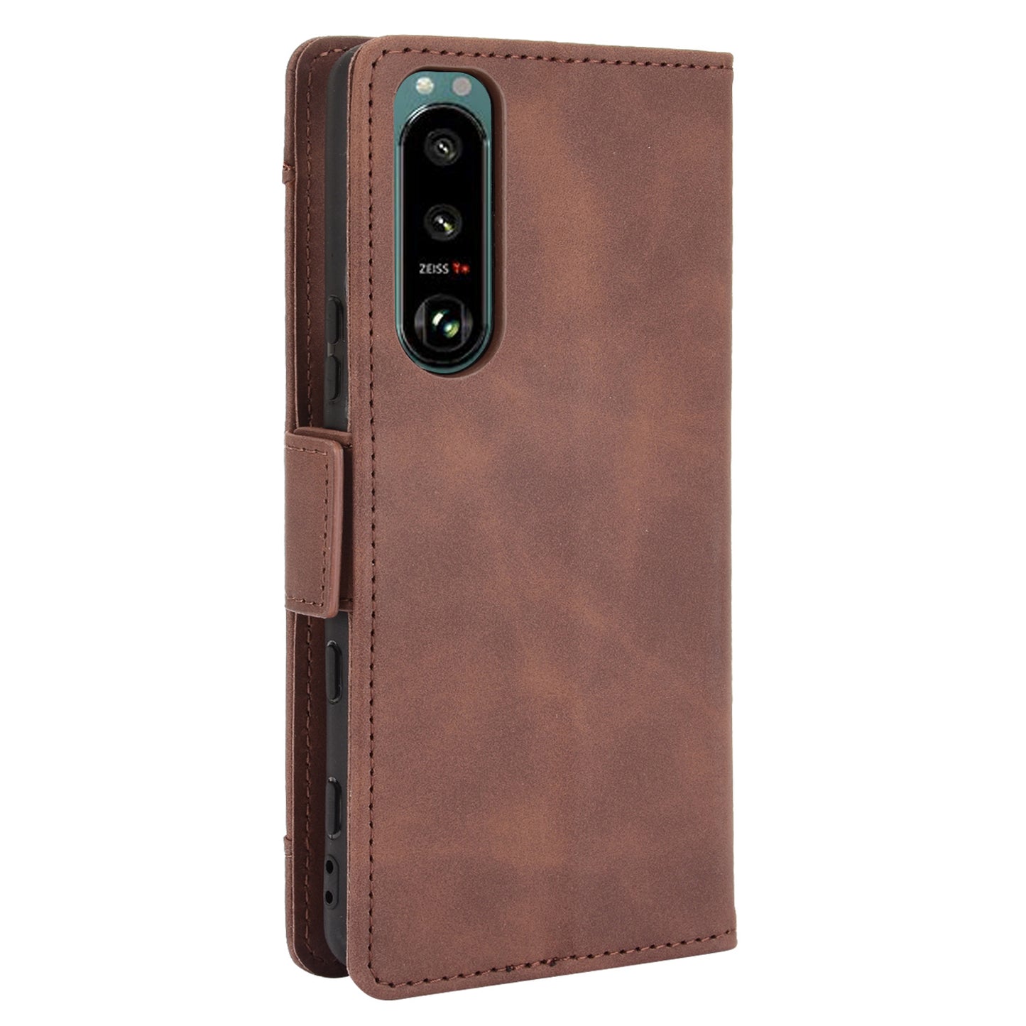 Multiple Card Slots Design Wallet Stand Leather Protection Phone Case Shell for Sony Xperia 5 III 5G