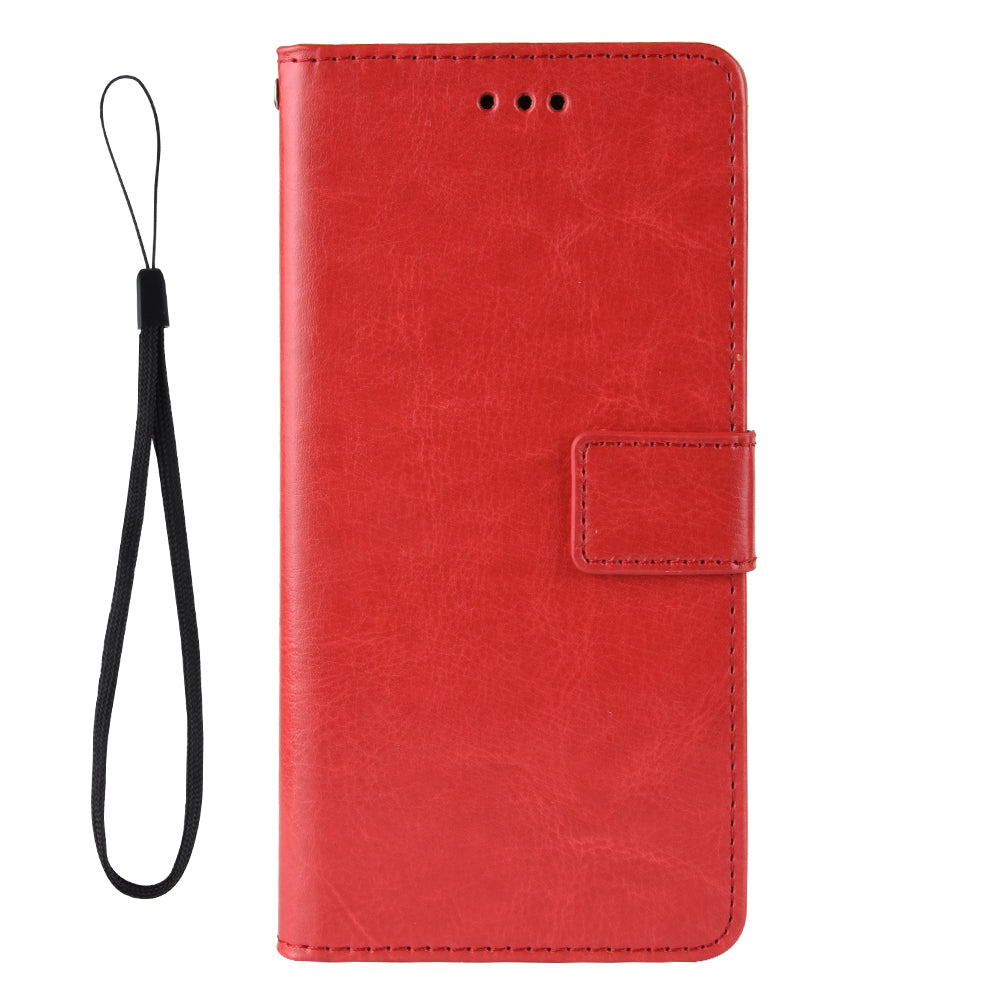 Crazy Horse Skin Leather Wallet Shell Protective Cover with Stand and Strap for Sony Xperia 5 III 5G