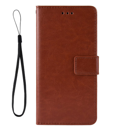 Crazy Horse Skin Leather Wallet Shell Protective Cover with Stand and Strap for Sony Xperia 5 III 5G