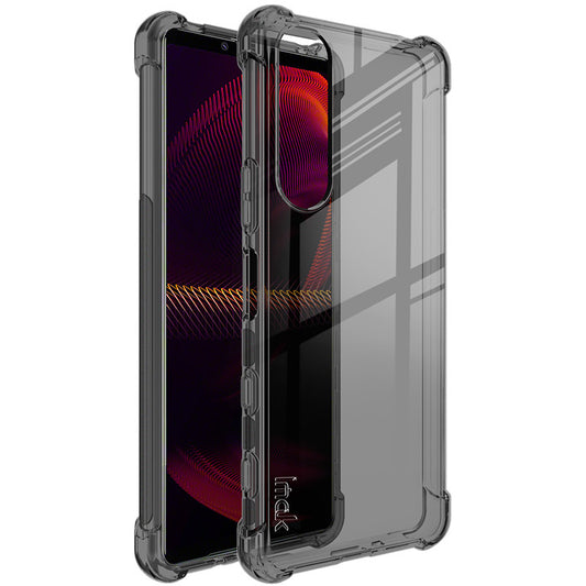 IMAK Airbag Shock-resistant TPU Soft Mobile Phone Case Cover with Screen Protector for Sony Xperia 5 III 5G