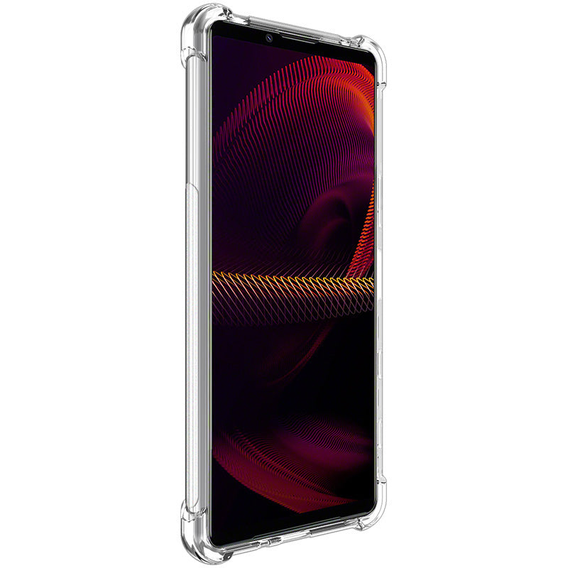 IMAK Airbag Shock-resistant TPU Soft Mobile Phone Case Cover with Screen Protector for Sony Xperia 5 III 5G
