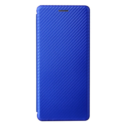 Carbon Fiber Texture Auto-absorbed Cell Phone Stand Cover for Sony Xperia 5 III 5G