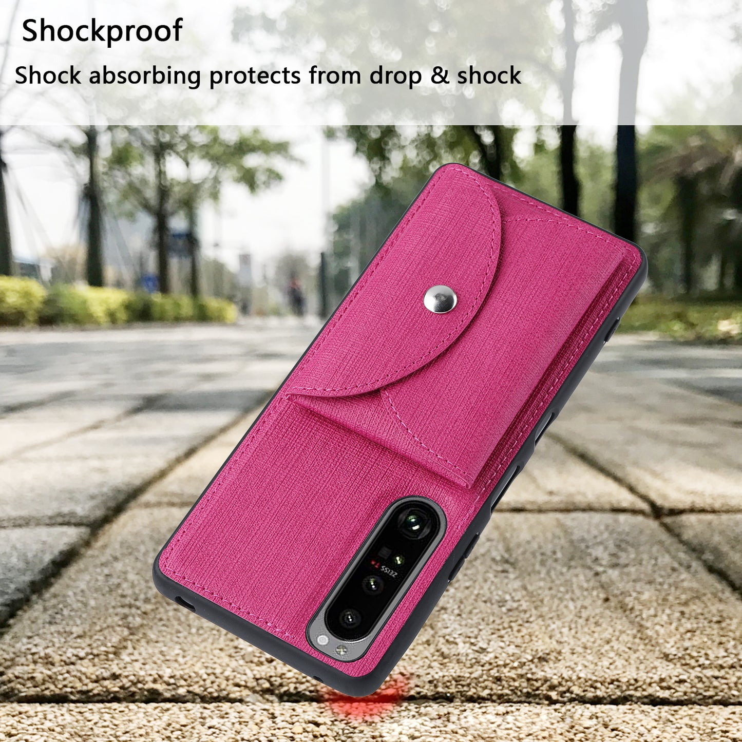 VILI T Series Leather Skin TPU Shell with Movable Magnetic-Absorbed Wallet for Sony Xperia 1 III 5G