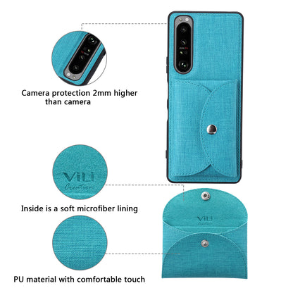 VILI T Series Leather Skin TPU Shell with Movable Magnetic-Absorbed Wallet for Sony Xperia 1 III 5G