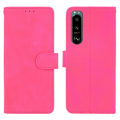 Silky Touch Leather Wallet Stand Phone Cover Case for Sony Xperia 5 III 5G