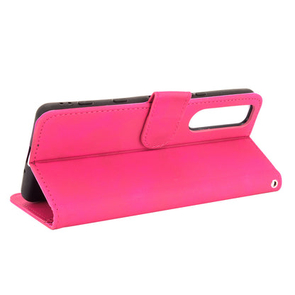 Silky Touch Leather Wallet Stand Phone Cover Case for Sony Xperia 5 III 5G
