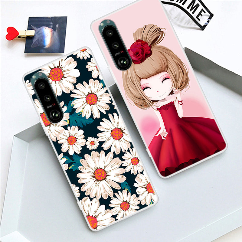 Full Protection Pattern Printing Flexible TPU Phone Cover Case for Sony Xperia 5 III 5G