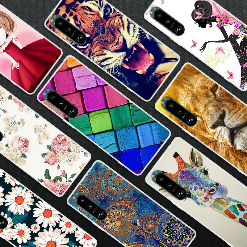 Full Protection Pattern Printing Flexible TPU Phone Cover Case for Sony Xperia 5 III 5G
