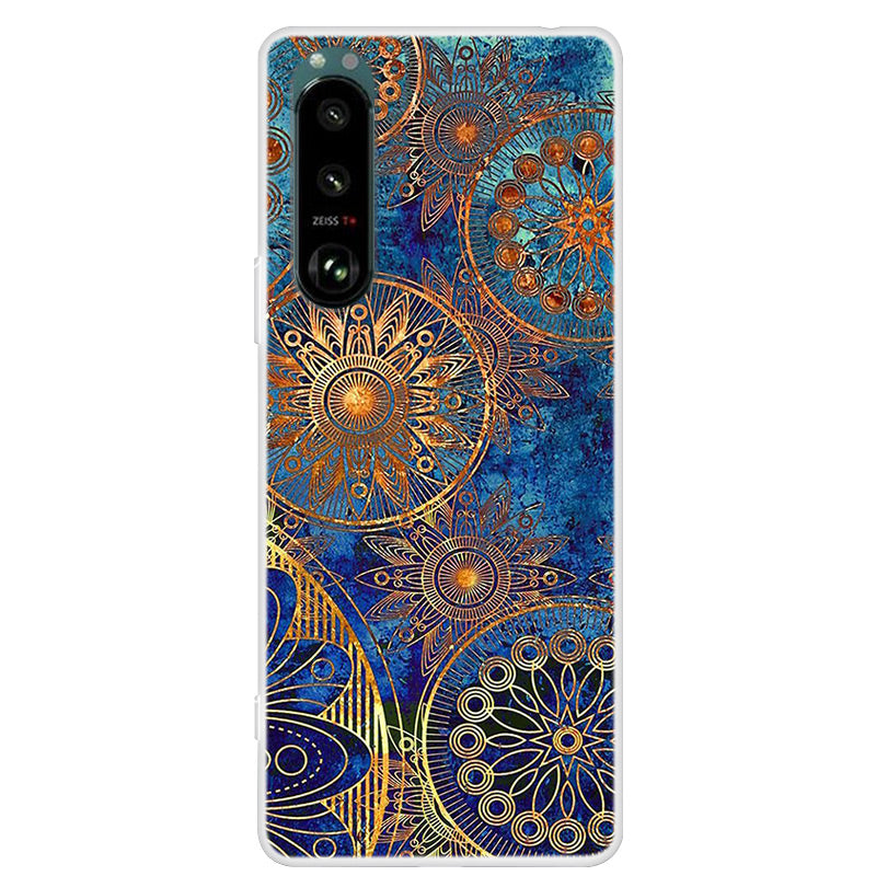 Full Protection Pattern Printing Flexible TPU Phone Cover Case for Sony Xperia 5 III 5G
