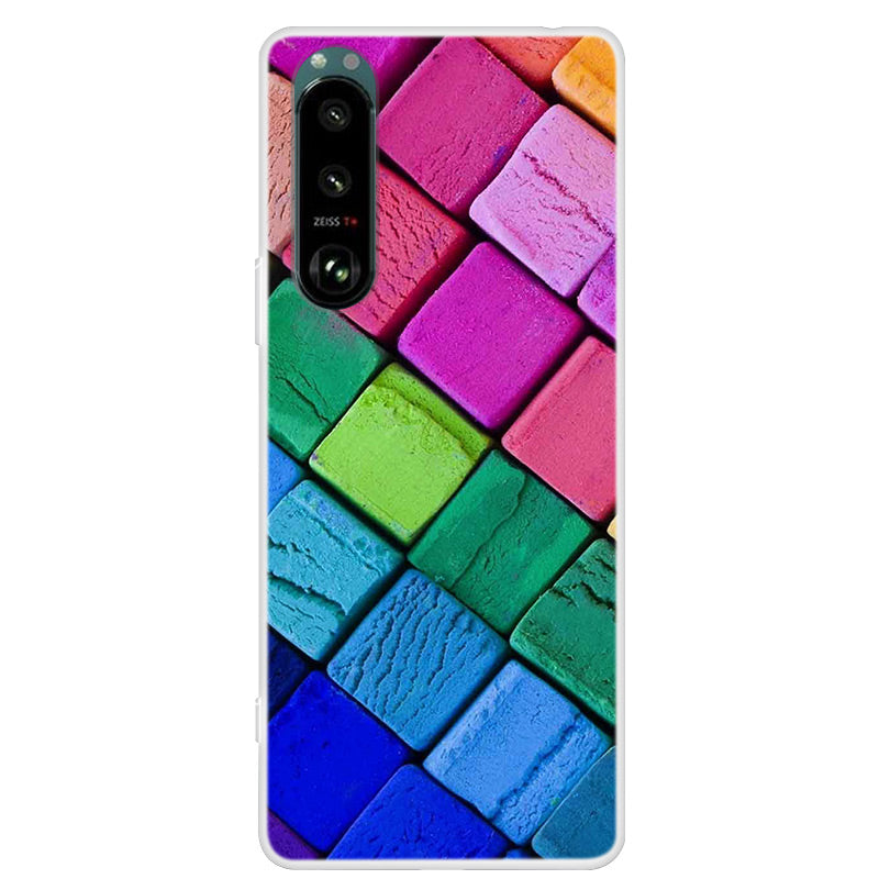 Full Protection Pattern Printing Flexible TPU Phone Cover Case for Sony Xperia 5 III 5G