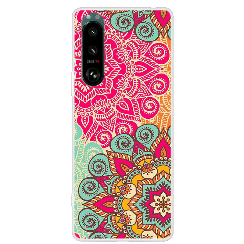 Full Protection Pattern Printing Flexible TPU Phone Cover Case for Sony Xperia 5 III 5G