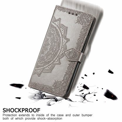 Embossed Mandala Flower Wallet Stand Design Leather Case for Sony Xperia 5 III 5G